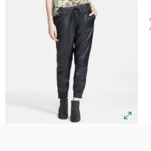 L'AGENCE faux leather jogger